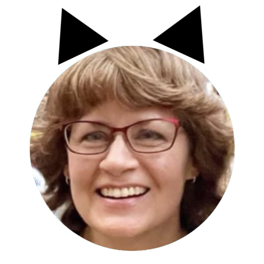 photo of Andrea Cherney with cat ears