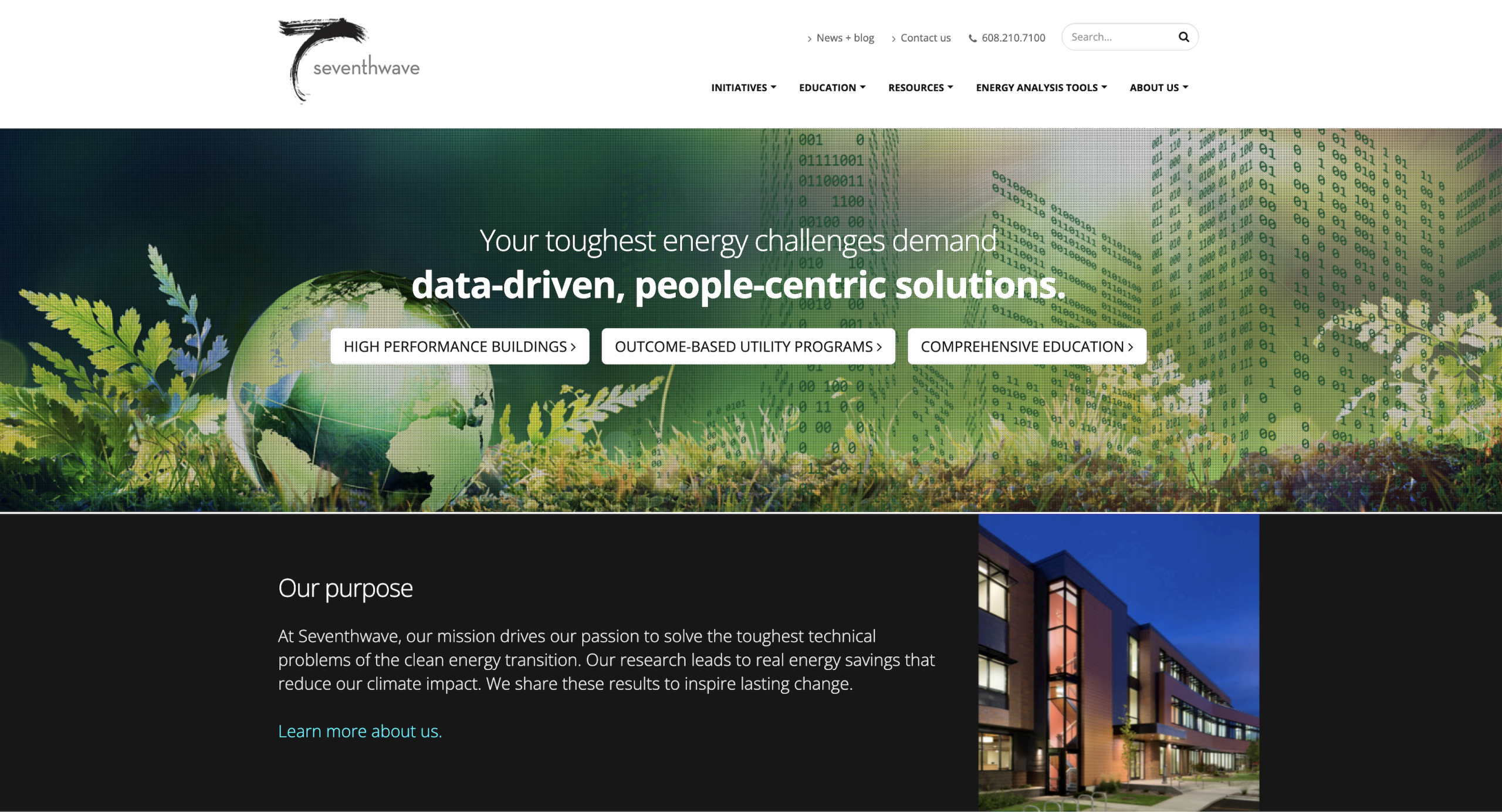 Seventhwave homepage screenshot